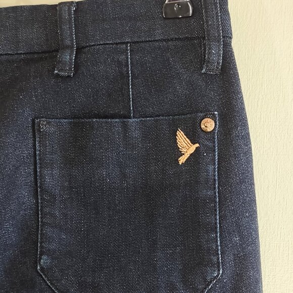 Anthropologie MiH The Marrakesh Mid-Rise Kick Flare Jean Size 26 EUC Boho Chic - Picture 8 of 11